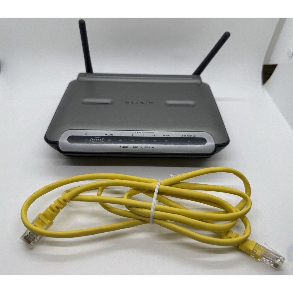 Belkin F5D7231-4 125 Mbps 4-Port 10/100 Wireless G Router Tested W/Cables - Picture 7 of 7